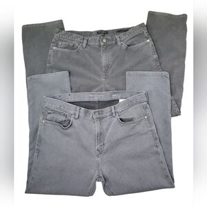 (LOT OF 2) Banana Republic Travelers Pants, Mens 36x30 Slim Fit Grey Pair Pants